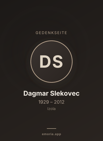 Gedenkportrait von Dagmar Slekovec
