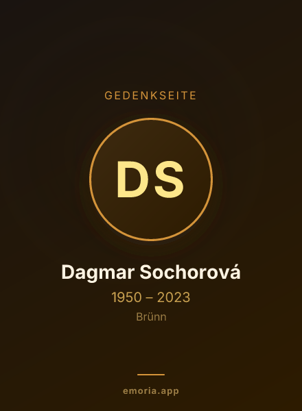 Gedenkportrait von Dagmar Sochorová