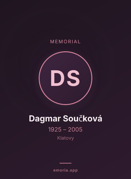 Memorial portrait of Dagmar Součková