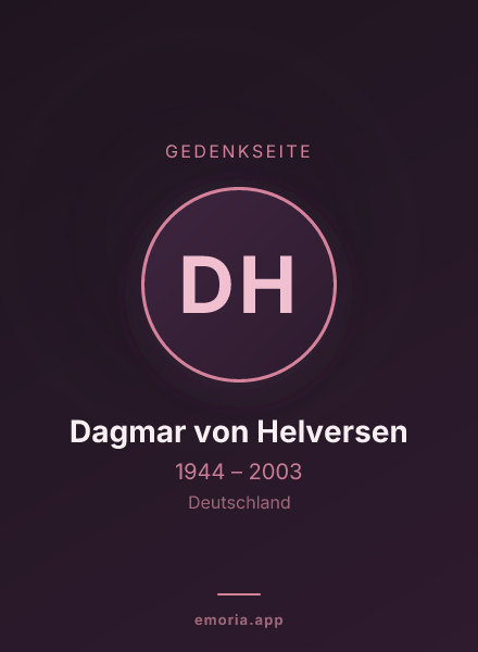 Gedenkportrait von Dagmar von Helversen