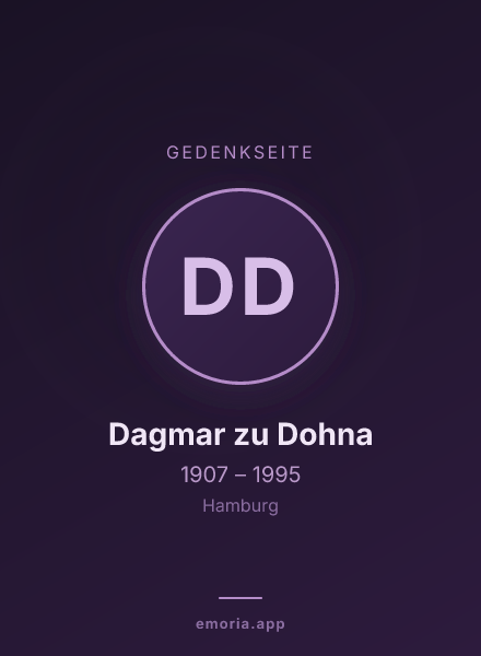 Gedenkportrait von Dagmar zu Dohna