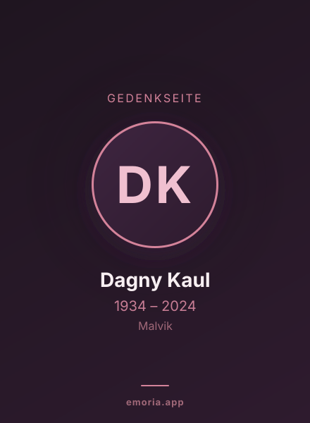 Gedenkportrait von Dagny Kaul