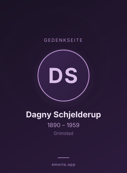 Gedenkportrait von Dagny Schjelderup