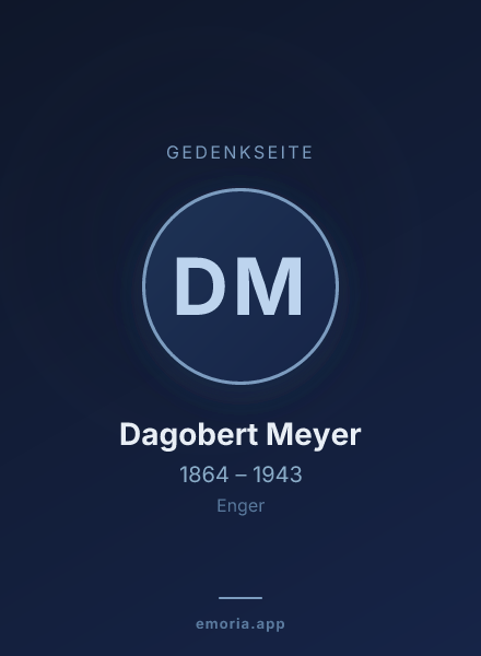 Gedenkportrait von Dagobert Meyer