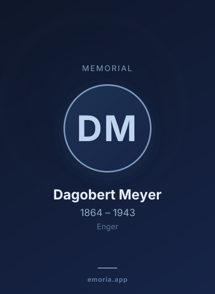 Memorial portrait of Dagobert Meyer