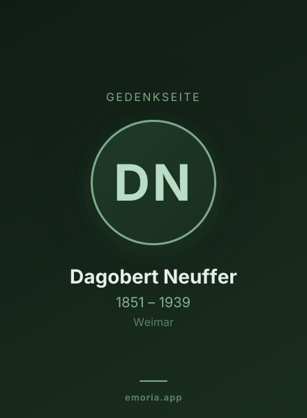 Gedenkportrait von Dagobert Neuffer