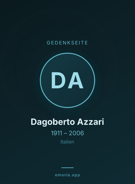 Gedenkportrait von Dagoberto Azzari