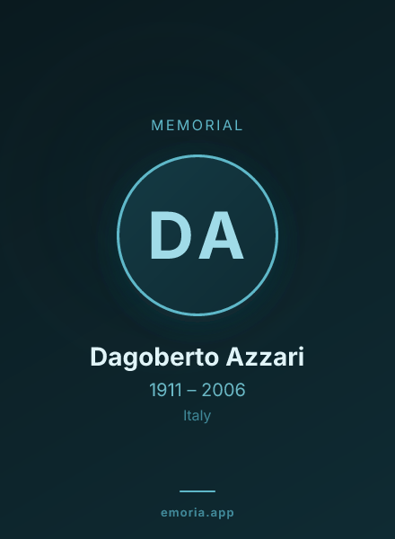 Memorial portrait of Dagoberto Azzari