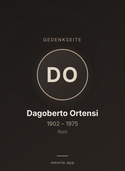 Gedenkportrait von Dagoberto Ortensi