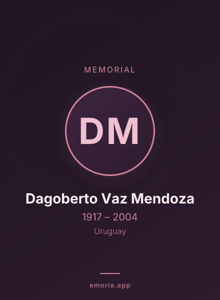 Memorial portrait of Dagoberto Vaz Mendoza