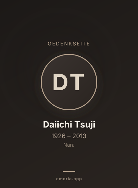 Gedenkportrait von Daiichi Tsuji