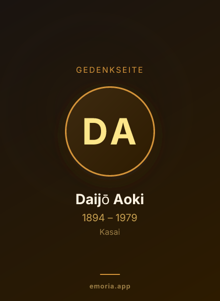 Gedenkportrait von Daijō Aoki