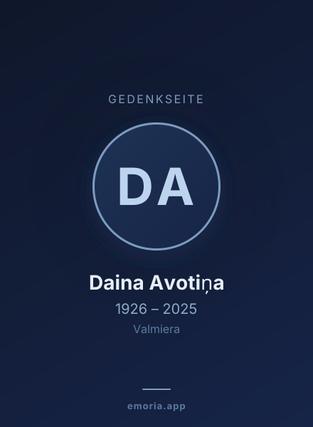 Gedenkportrait von Daina Avotiņa