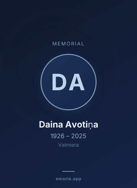 Memorial portrait of Daina Avotiņa