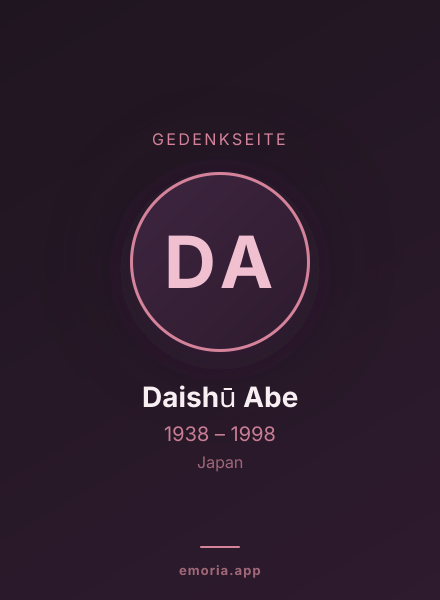 Gedenkportrait von Daishū Abe