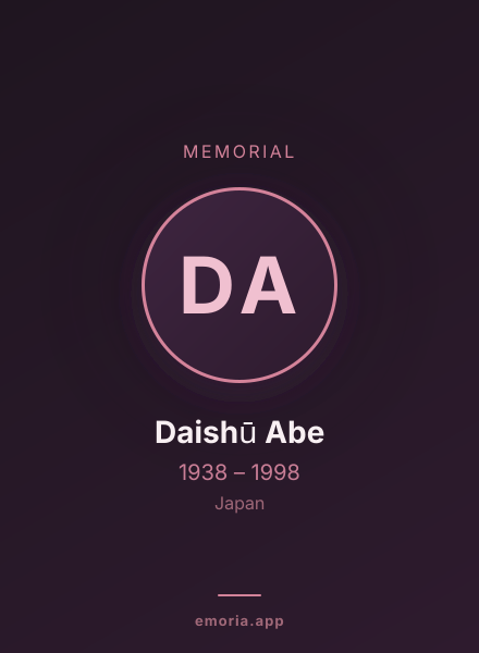 Memorial portrait of Daishū Abe