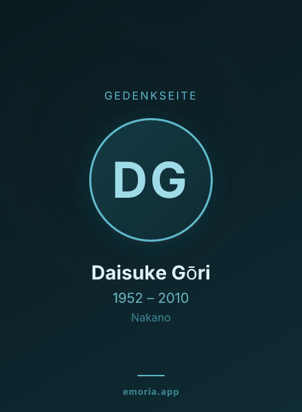 Gedenkportrait von Daisuke Gōri