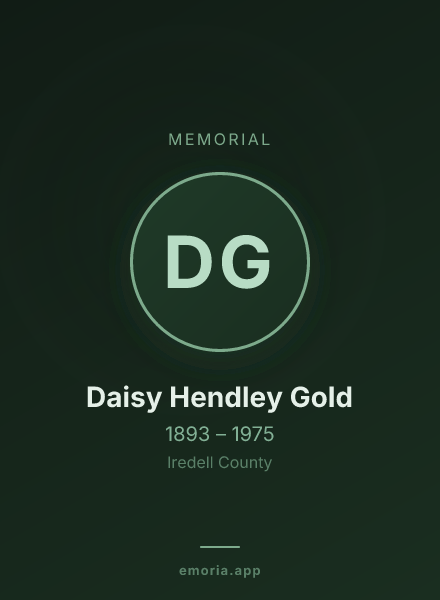 Memorial portrait of Daisy Hendley Gold
