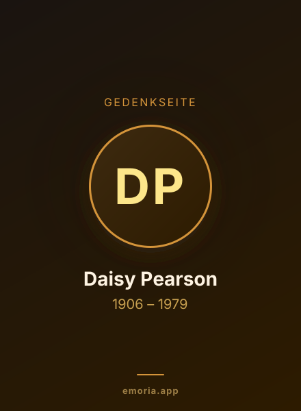 Gedenkportrait von Daisy Pearson