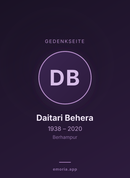 Gedenkportrait von Daitari Behera