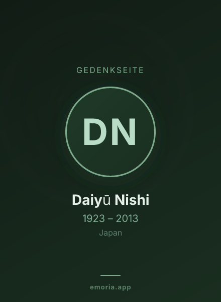 Gedenkportrait von Daiyū Nishi