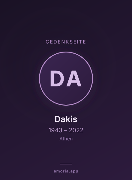 Gedenkportrait von Dakis
