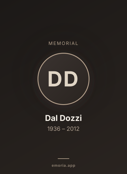 Memorial portrait of Dal Dozzi