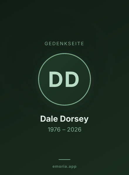 Gedenkportrait von Dale Dorsey