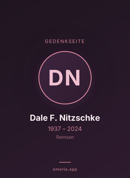 Gedenkportrait von Dale F. Nitzschke