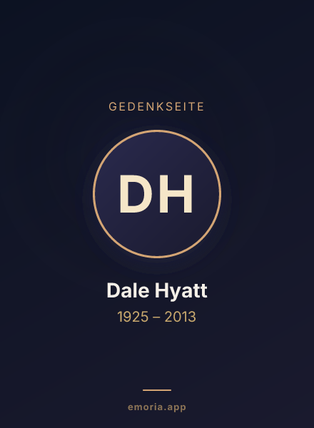 Gedenkportrait von Dale Hyatt