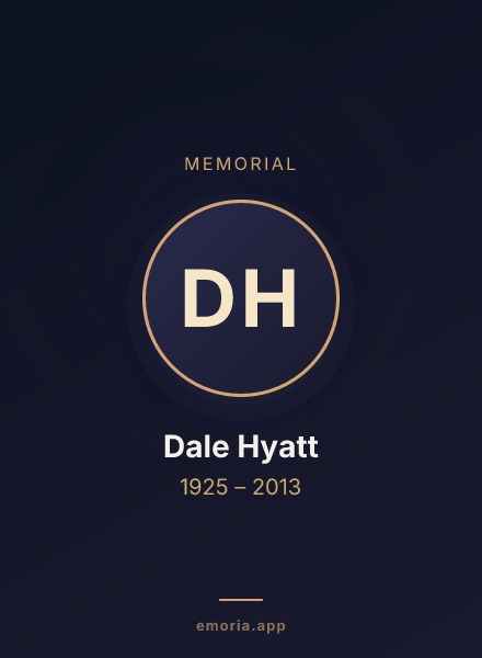 Memorial portrait of Dale Hyatt