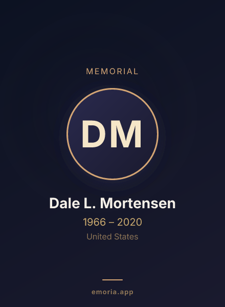 Memorial portrait of Dale L. Mortensen