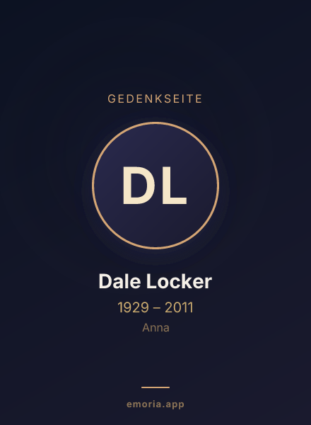 Gedenkportrait von Dale Locker