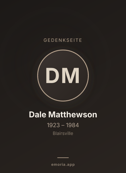 Gedenkportrait von Dale Matthewson