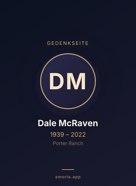 Gedenkportrait von Dale McRaven