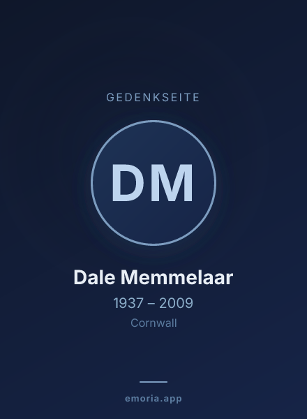 Gedenkportrait von Dale Memmelaar