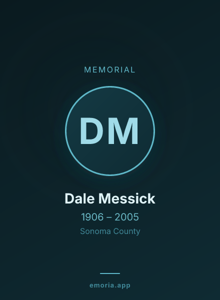 Memorial portrait of Dale Messick