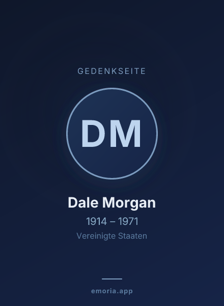 Gedenkportrait von Dale Morgan