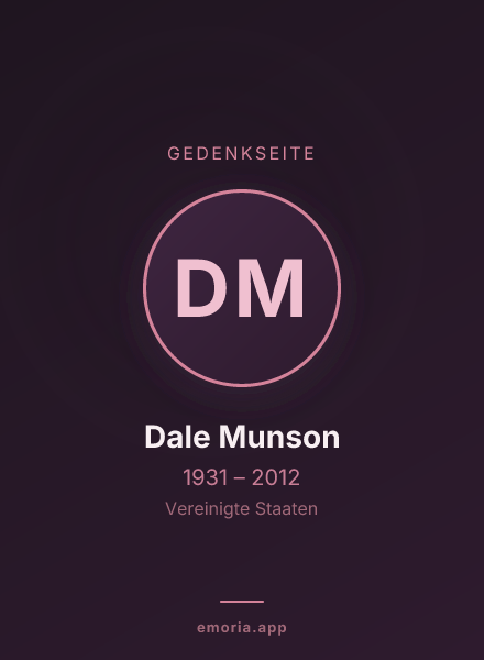 Gedenkportrait von Dale Munson