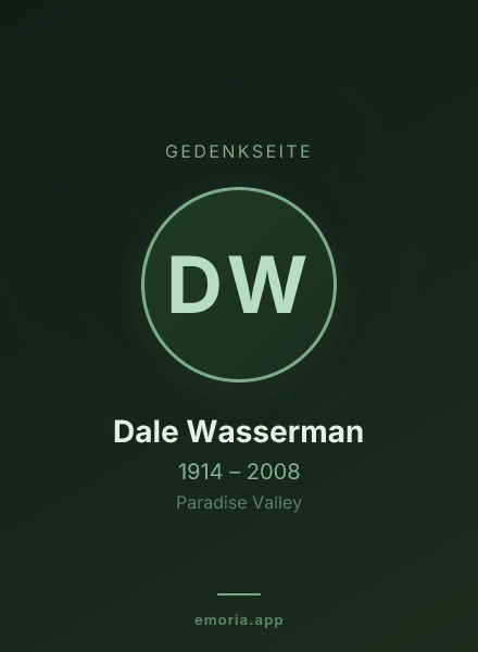 Gedenkportrait von Dale Wasserman