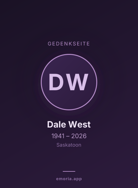 Gedenkportrait von Dale West