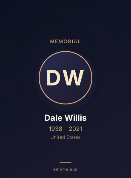Memorial portrait of Dale Willis