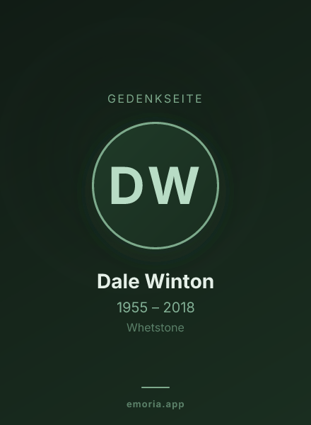 Gedenkportrait von Dale Winton