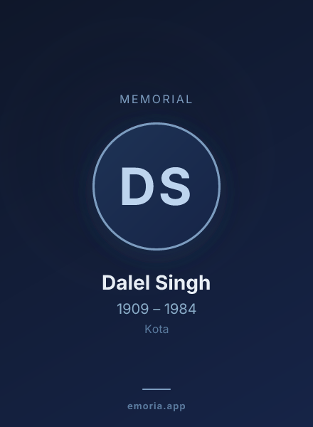 Memorial portrait of Dalel Singh