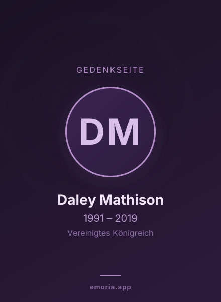 Gedenkportrait von Daley Mathison