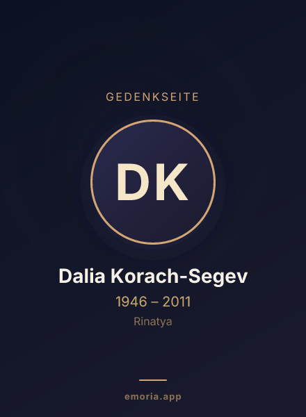 Gedenkportrait von Dalia Korach-Segev