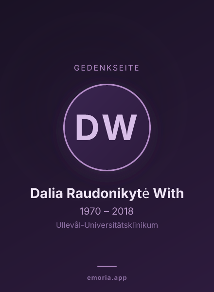 Gedenkportrait von Dalia Raudonikytė With