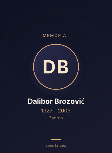 Memorial portrait of Dalibor Brozović