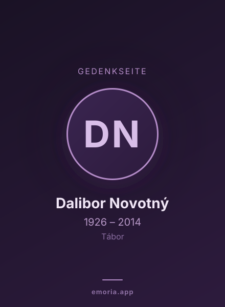 Gedenkportrait von Dalibor Novotný