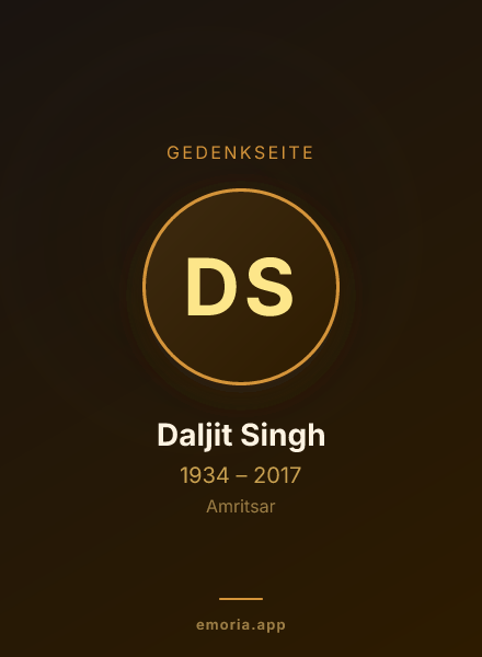 Gedenkportrait von Daljit Singh